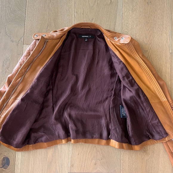 Kenna T Caramel Leather Jacket - Picture 7 of 9